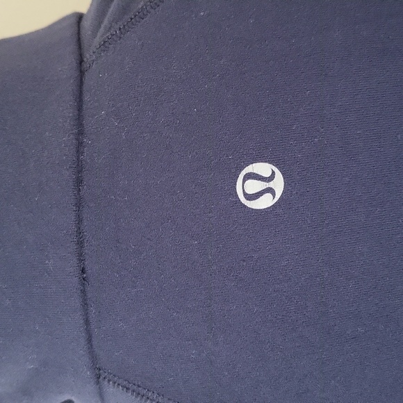 LULULEMON | Men's Navy Neon Green Half-Zip Large Long Sleeve Tee - Picture 6 of 13